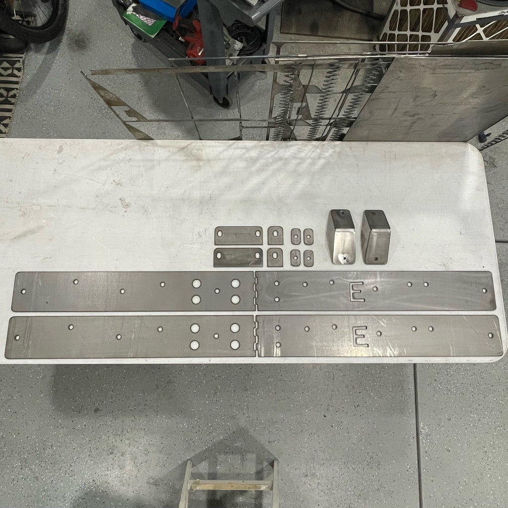 Elevate Metalcraft Toyota Tacoma Longbed 2016-2023 bolt-on rock sliders with frame plate kit, durable protective side step.