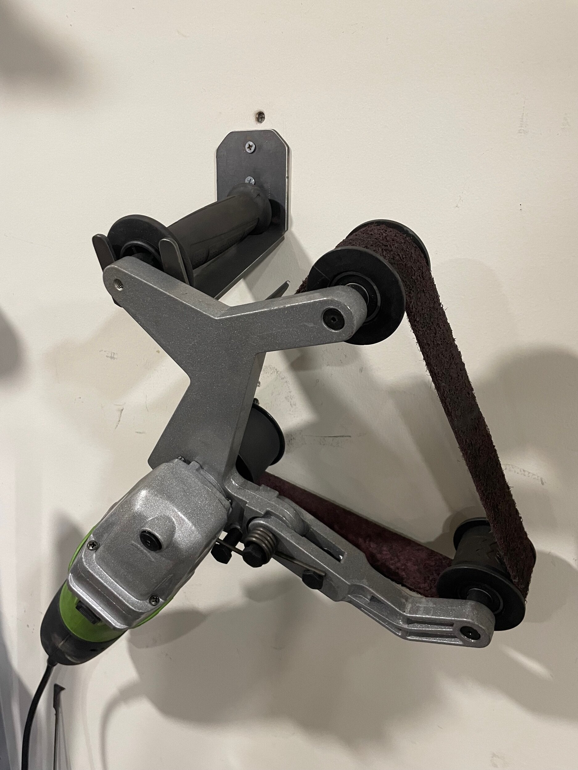 Elevate Metalcraft tube polisher wall mount bracket for secure attachment of tube polishers in workshops