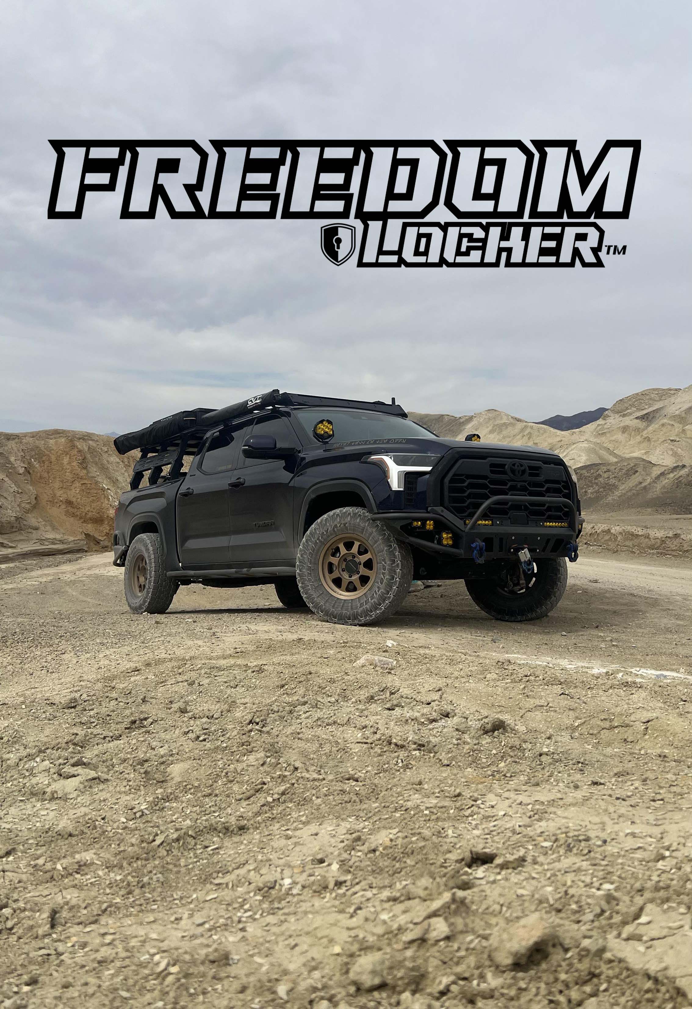 3rd Gen Tundra Freedom Locker by ExperiMental Designs, rugged storage compartment with secure latch and durable construction.