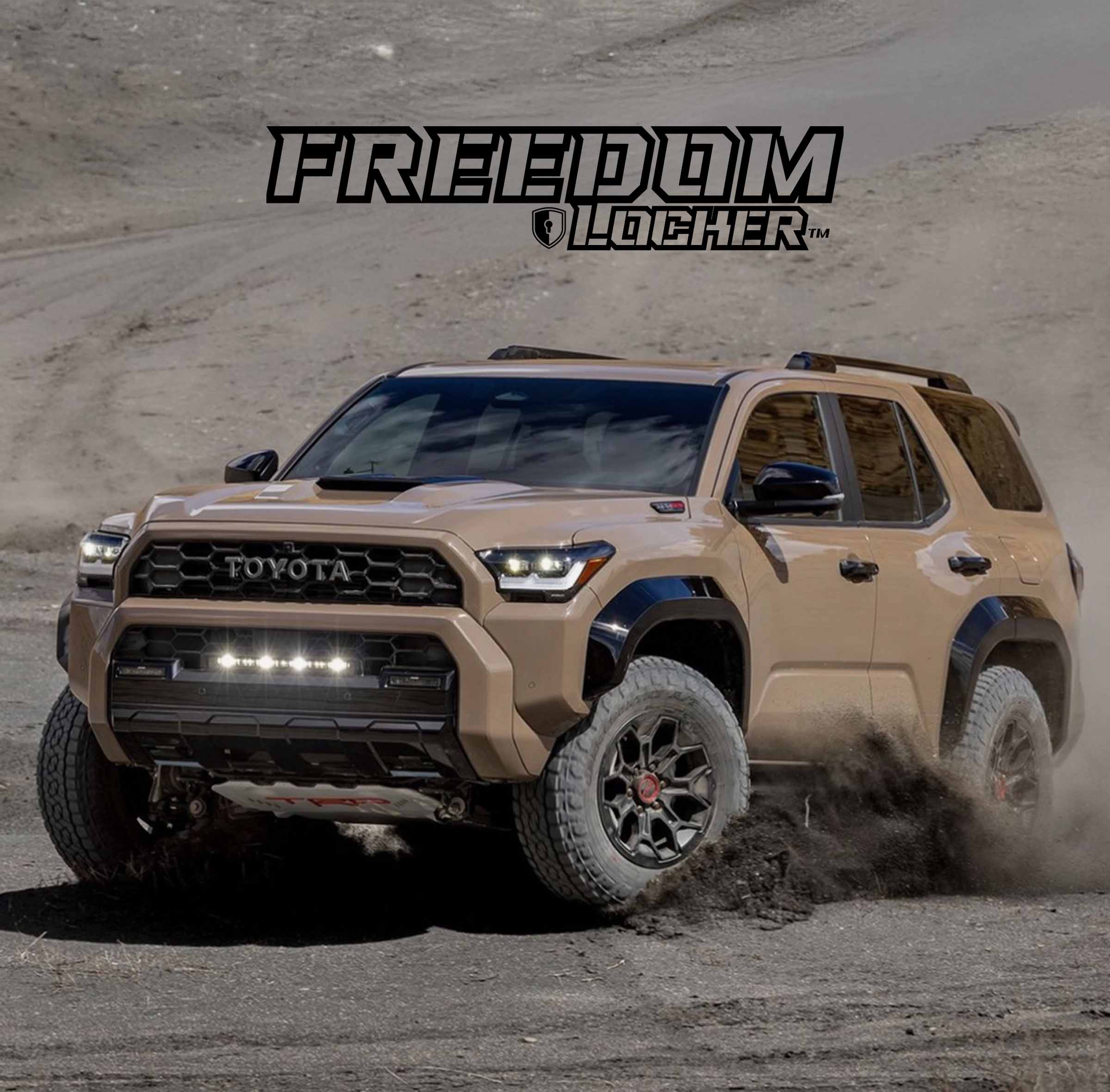 6th Gen Toyota 4Runner with ExperiMental Designs Freedom Locker installed, showcasing the upgraded off-road locking system.
