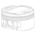 CP-Carrillo Automotive Piston, Each, Cyl: 1, Material ID: 4687 0DFBU