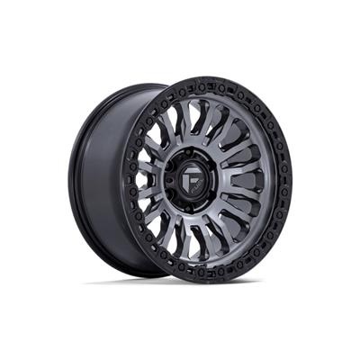 Vinyasa Automotive Fuel Off-Road Rincon FC857 matte black wheels with gloss black ring on a vehicle.