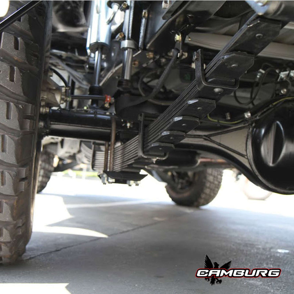 FR SPORT Camburg leaf spring kit for Toyota Tundra 2007-2021 2WD/4WD, durable under-vehicle leaf spring upgrade.