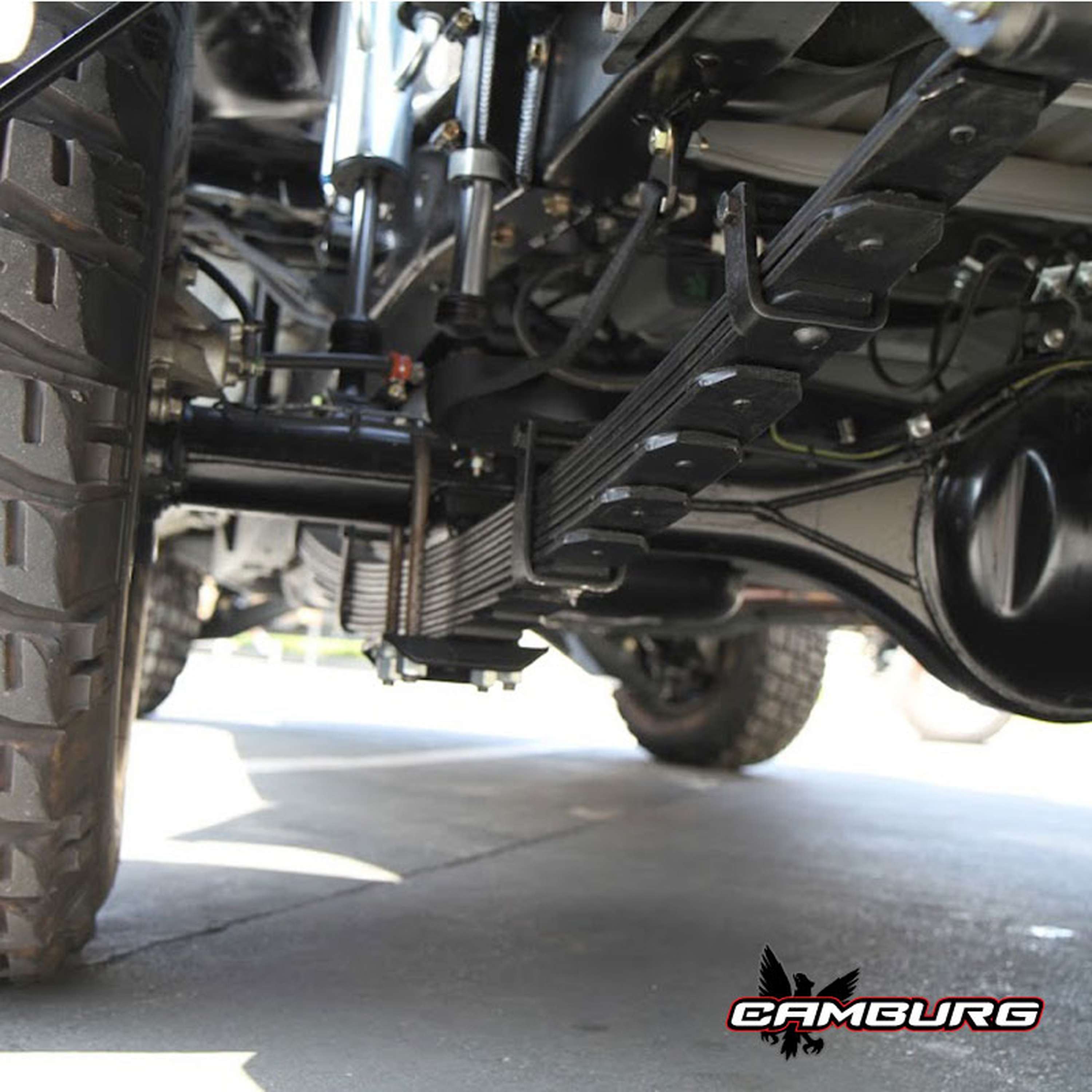 FR SPORT Camburg leaf spring kit for Toyota Tundra 2007-2021 2WD/4WD, durable under-vehicle leaf spring upgrade.