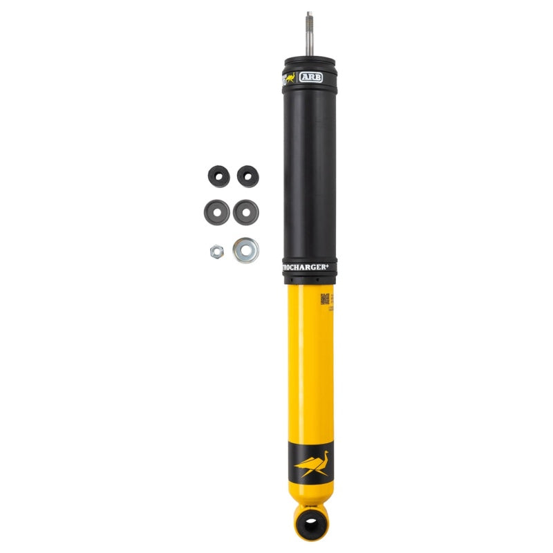 Old Man Emu ARB OME Nitrocharger Plus shock absorber for Landcruiser 75, shown in natural position, durable off-road suspension component.