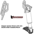 FR SPORT Camburg front slapper bump stop mount kit with UCA gussets for Toyota Tacoma 2.5, includes shock absorber mount and bushings.