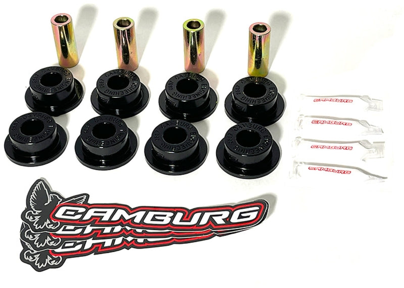 FR SPORT Camburg Toyota Tundra UCA Bushing/Sleeve Kit for 2007-2024 suspension control arm upgrade, showing bushings and sleeves.