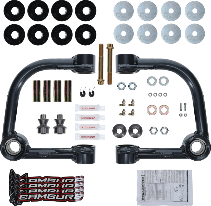 FR SPORT Camburg suspension control arm kit with 1.25-inch performance uniball upper arms for Toyota Prado 120/150 models.