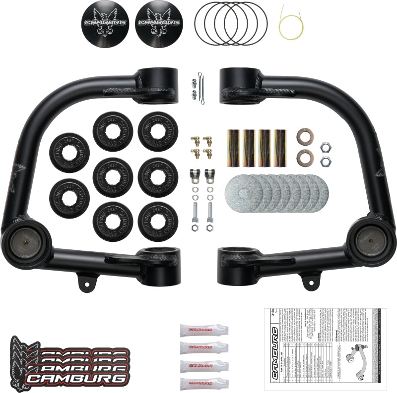 FR SPORT Camburg suspension control arm kit for Toyota 4-Runner 03-23 and FJ 07-14 with Performance X-Joint upper arms.