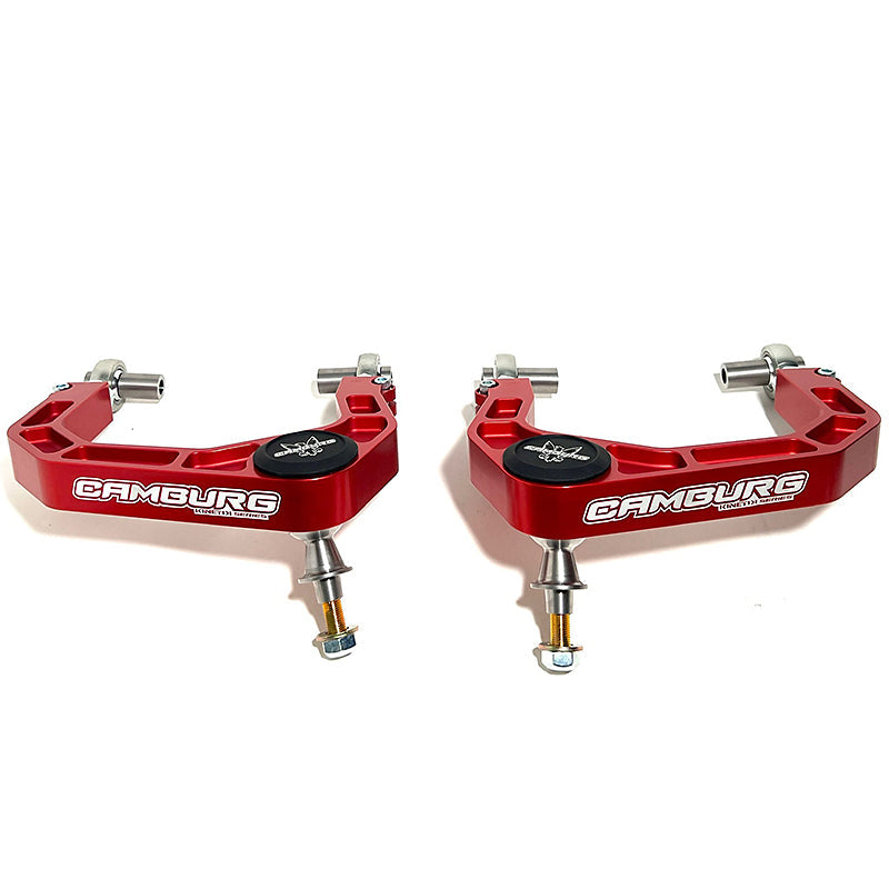 Red KINETIK V2 Billet Uniball Upper Arms suspension control arms for Toyota Tacoma 05-23, 4-Runner 03-23, FJ Cruiser 07-14 by Camburg