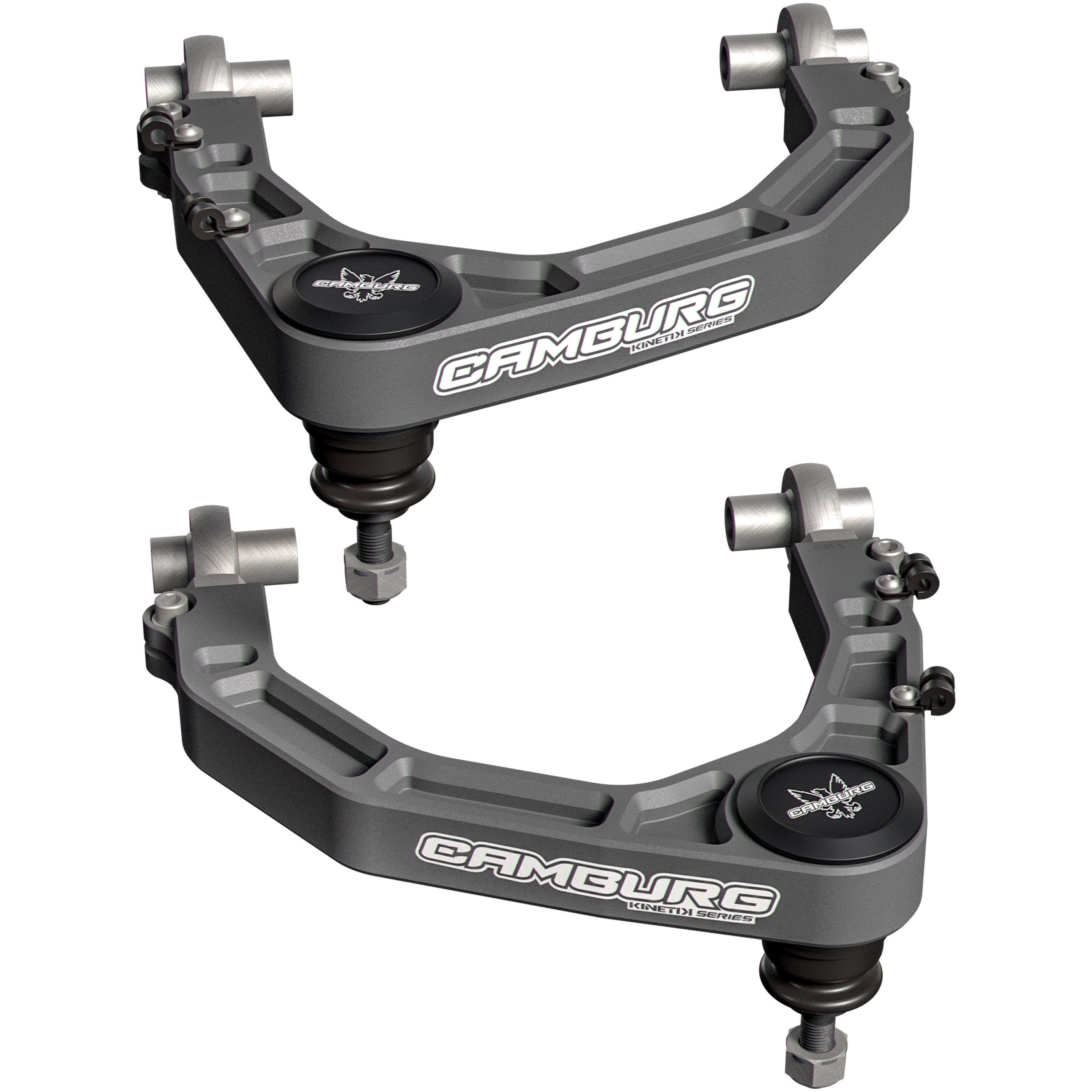 FR SPORT Camburg Toyota Tundra 22-25 KINETIK Series XL upper control arm kit in gray, featuring X-Joint suspension components.