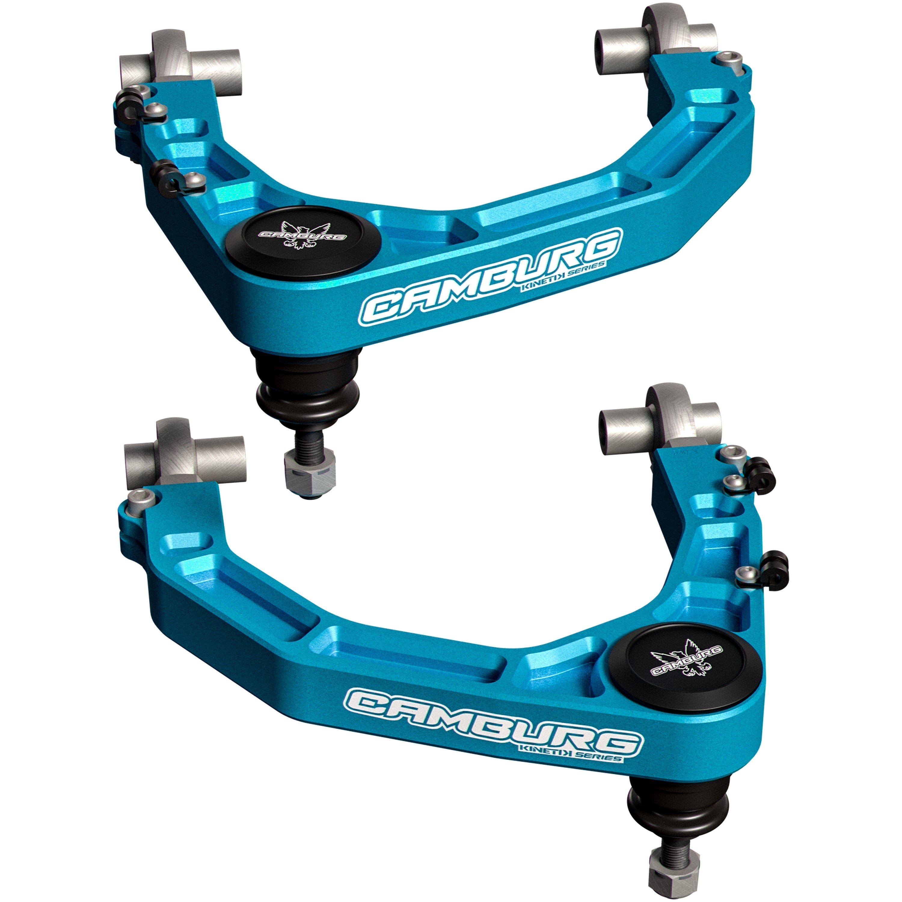 Camburg Toyota Tundra 2022-2025 KINETIK Series XL Upper Control Arm Kit in King Blue for suspension upgrade.