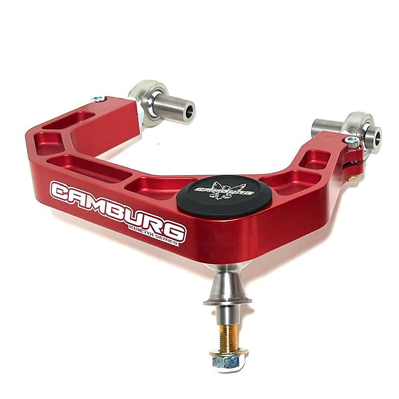 FR SPORT KINETIK V2 Billet Uniball Upper Arms suspension control arm kit for Toyota Tundra 2007-2021, red finish.