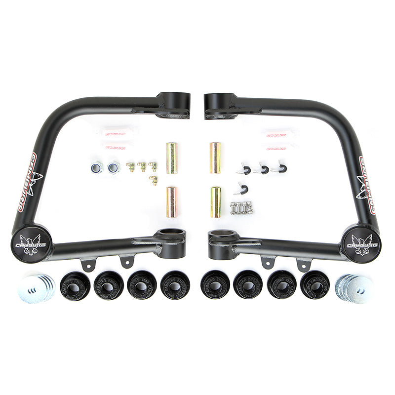 FR SPORT Camburg Toyota Tundra 2007-2021 suspension control arm kit with performance X-Joint upper arms, for 2WD and 4WD models.