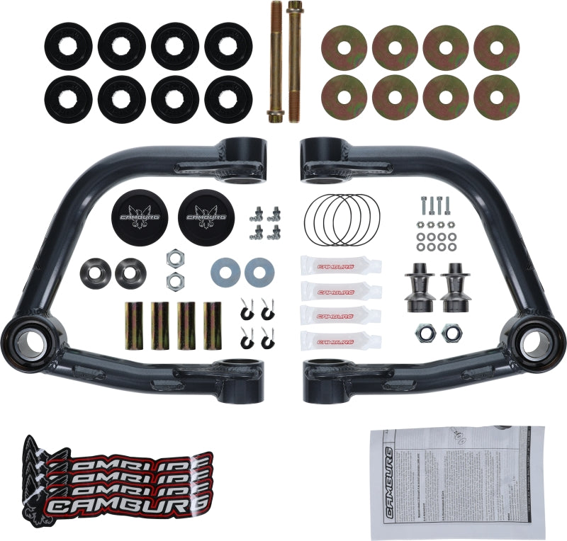 FR SPORT Camburg Toyota Tundra 2WD/4WD 2022-2023 suspension control arm kit with uniball upper arms and covers.