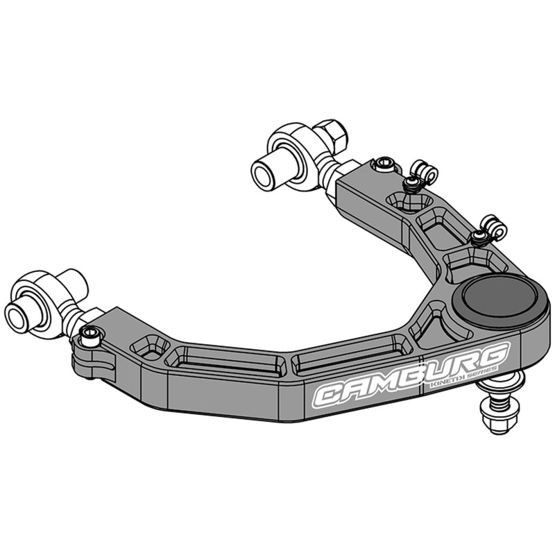 FR SPORT Camburg Toyota Tundra KINETIK V2 Billet Uniball Upper Arms suspension control arm kit, gray finish for 2022-2023 models.