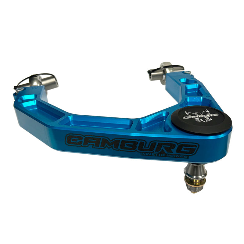 Toyota Tundra 22-23 FR SPORT KINETIK V2 Billet Uniball Upper Control Arms in King Blue, suspension control arm kit.