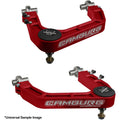 FR SPORT Camburg Toyota Tundra KINETIK V2 Billet Uniball Upper Arms suspension control arm kit in red for 2022-2023 models.