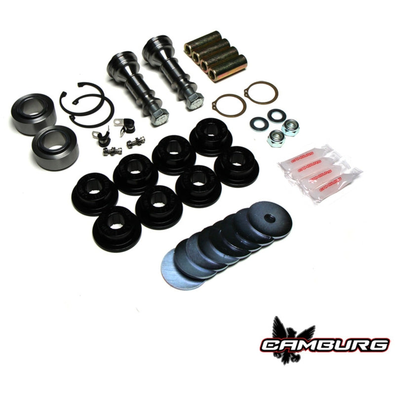 FR SPORT Camburg suspension hardware kit with uniballs for 1996-2004 Toyota Tacoma Pre/4WD, includes upper control arm hardware.