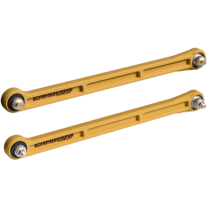FR SPORT Camburg KINETIK Series rear billet LTA kit for Toyota Tundra, Tacoma, Sequoia in gold, suspension trailing arm.