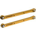 FR SPORT Camburg KINETIK rear billet suspension trailing arm kit for Toyota LC250, 4-Runner, Lexus GX550 in gold finish.