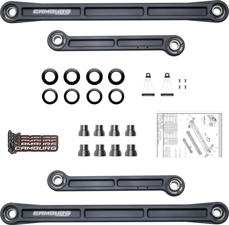 FR SPORT Camburg Toyota Tundra KINETIK Series rear billet trailing arm kit for 2022-2023 2WD/4WD suspension upgrade.