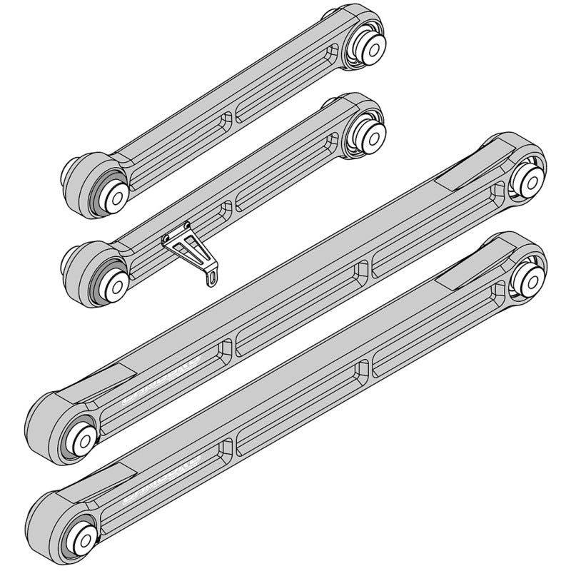 FR SPORT Camburg Toyota Tundra 22-23 KINETIK Series rear billet trailing arm kit, durable suspension component, gray finish