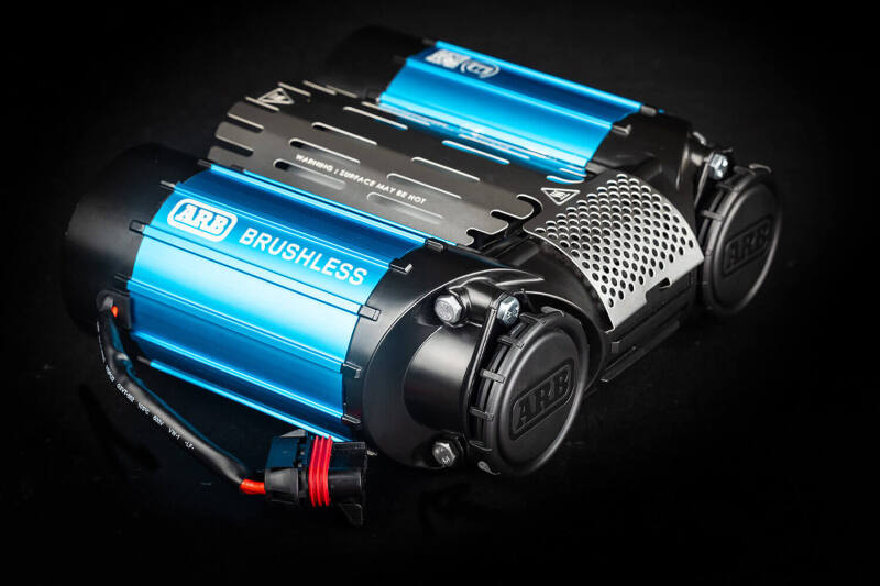 FR SPORT ARB Brushless Twin Motor 12V Tire Air Compressor Kit with digital gauge and hose for vehicle inflation.