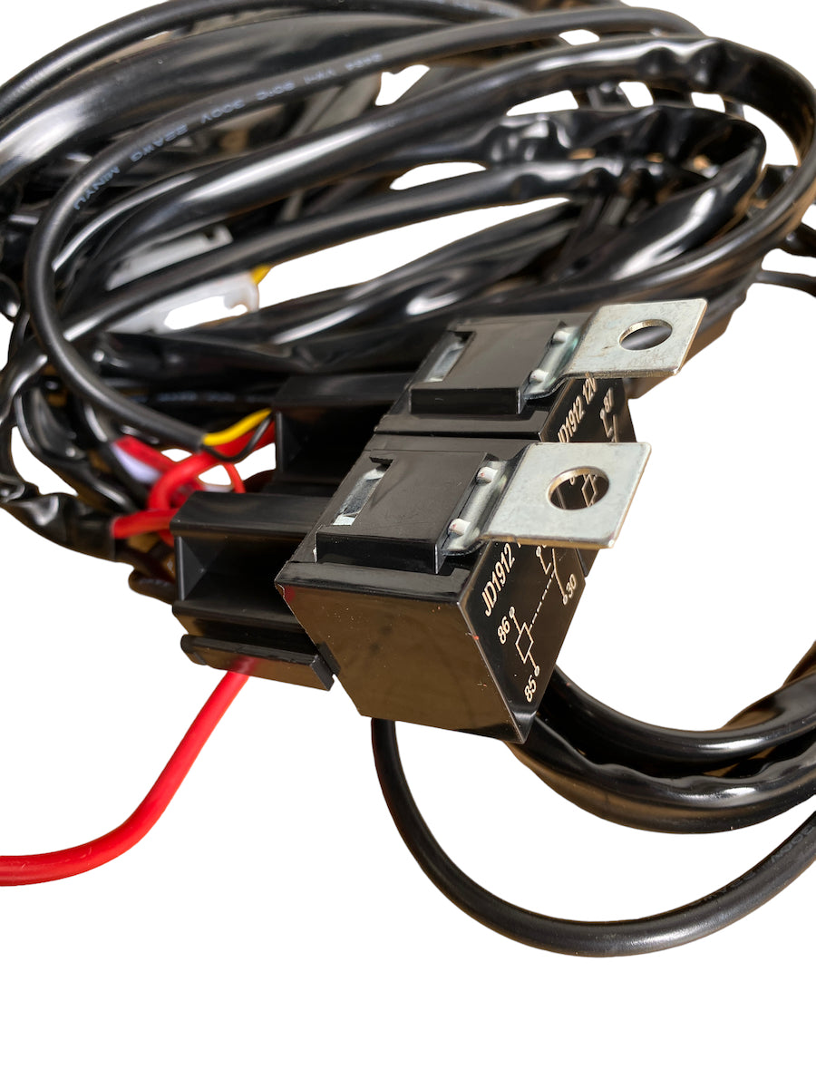 GGLighting triple harness for 3-wire LED pod or light bar with 3-pin DT connector, designed for secure electrical connection