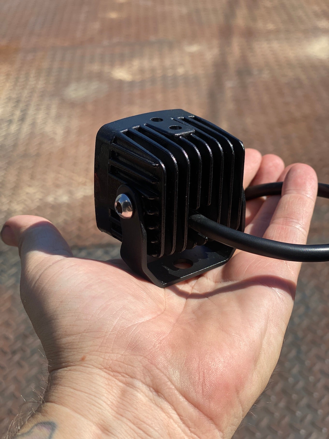 GGLighting GP5 single LED pod light in amber with clear lens for off-road and automotive lighting applications