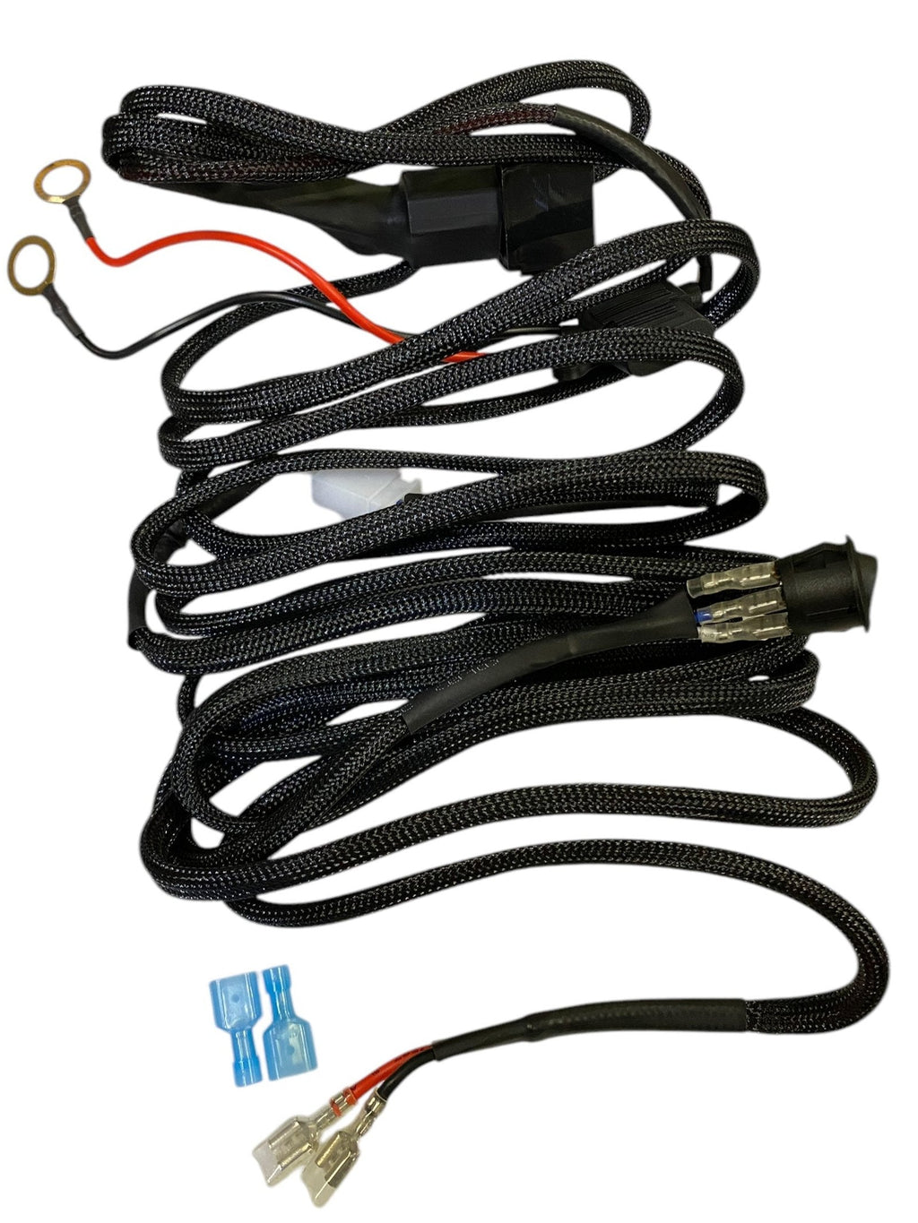GGLighting single wiring harness for electrical connections, shown with connectors and wiring components.
