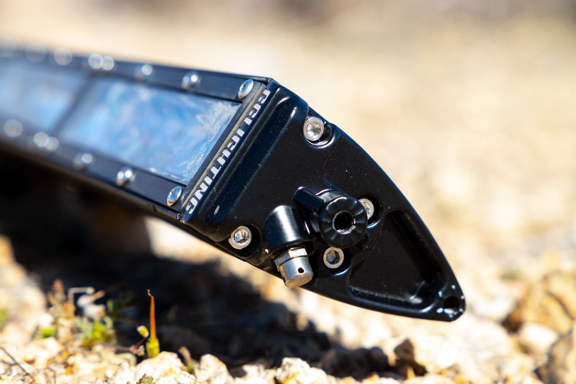 GGLighting 20-inch Race Series single-row LED light bar mounted on vehicle for off-road illumination and enhanced visibility.