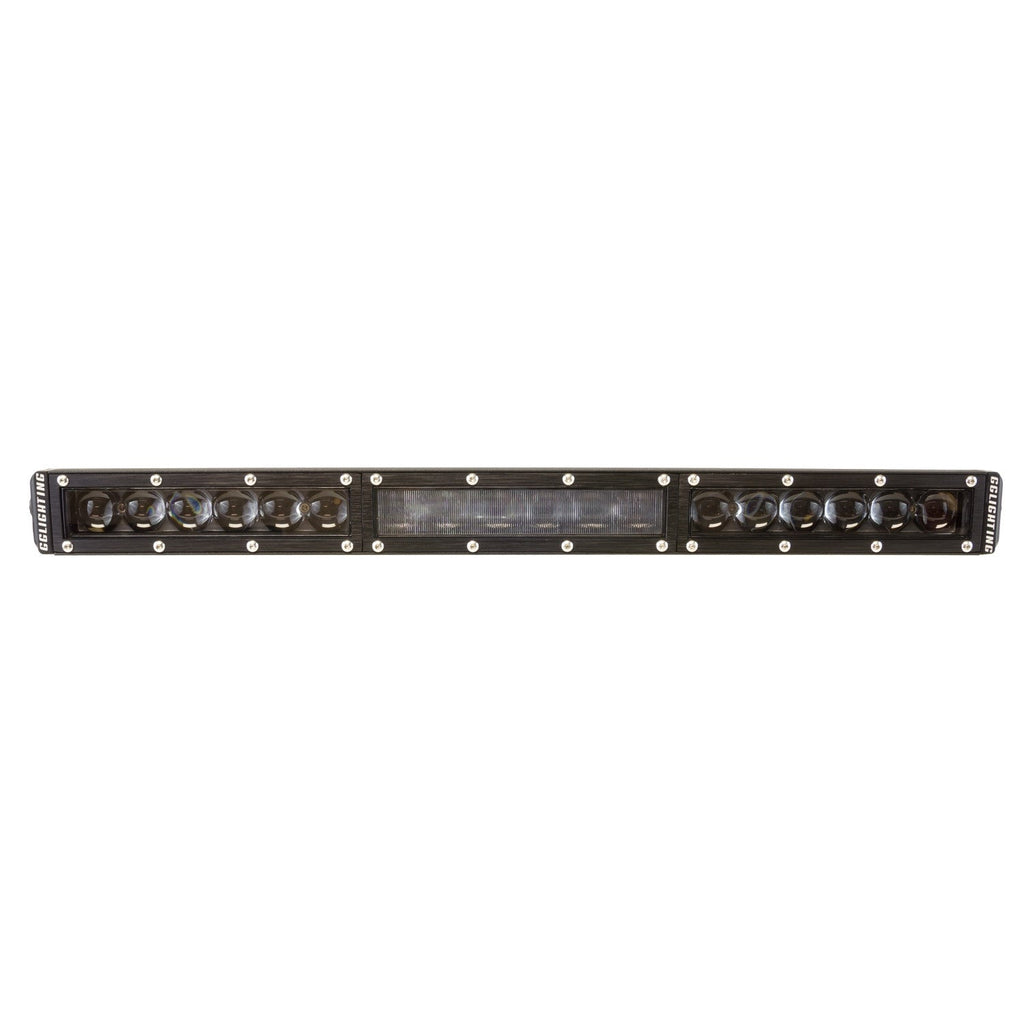 GGLighting 20-inch Race Series single-row LED light bar mounted on vehicle for off-road or racing illumination.