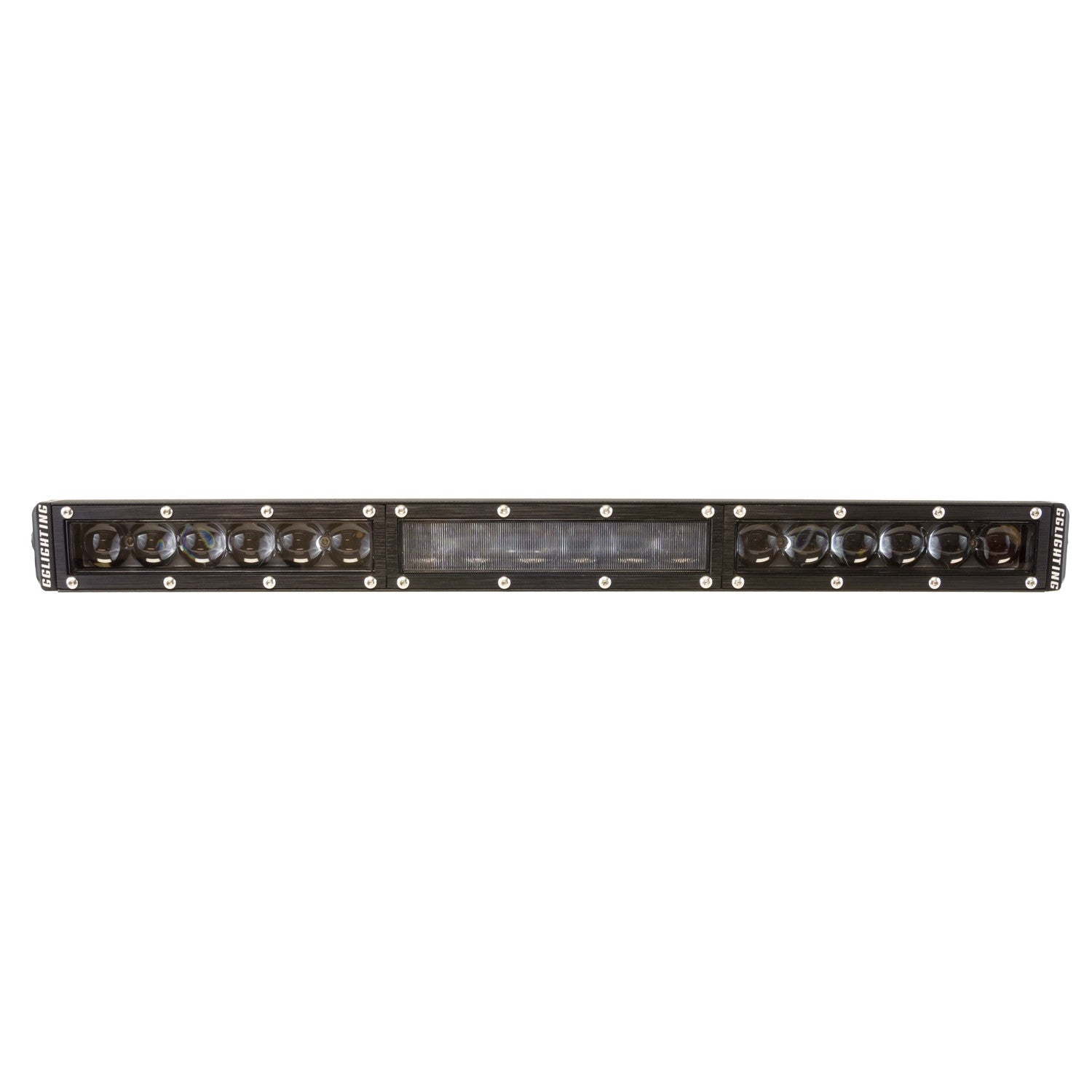 GGLighting 20-inch Race Series single-row LED light bar mounted on vehicle for off-road or racing illumination.