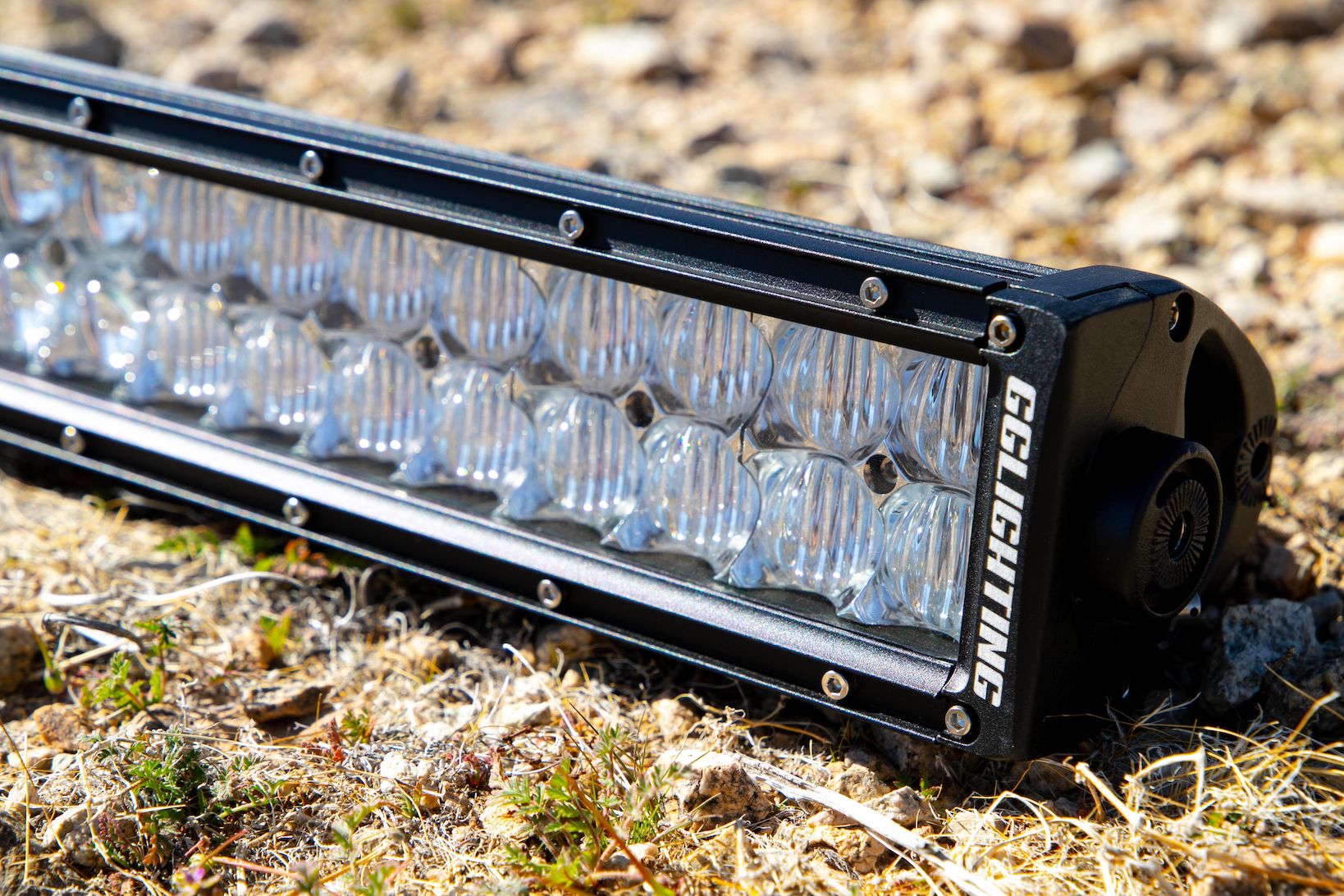 GGLighting 20-inch Sport Double Row LED Light Bar mounted on a vehicle for enhanced off-road visibility.