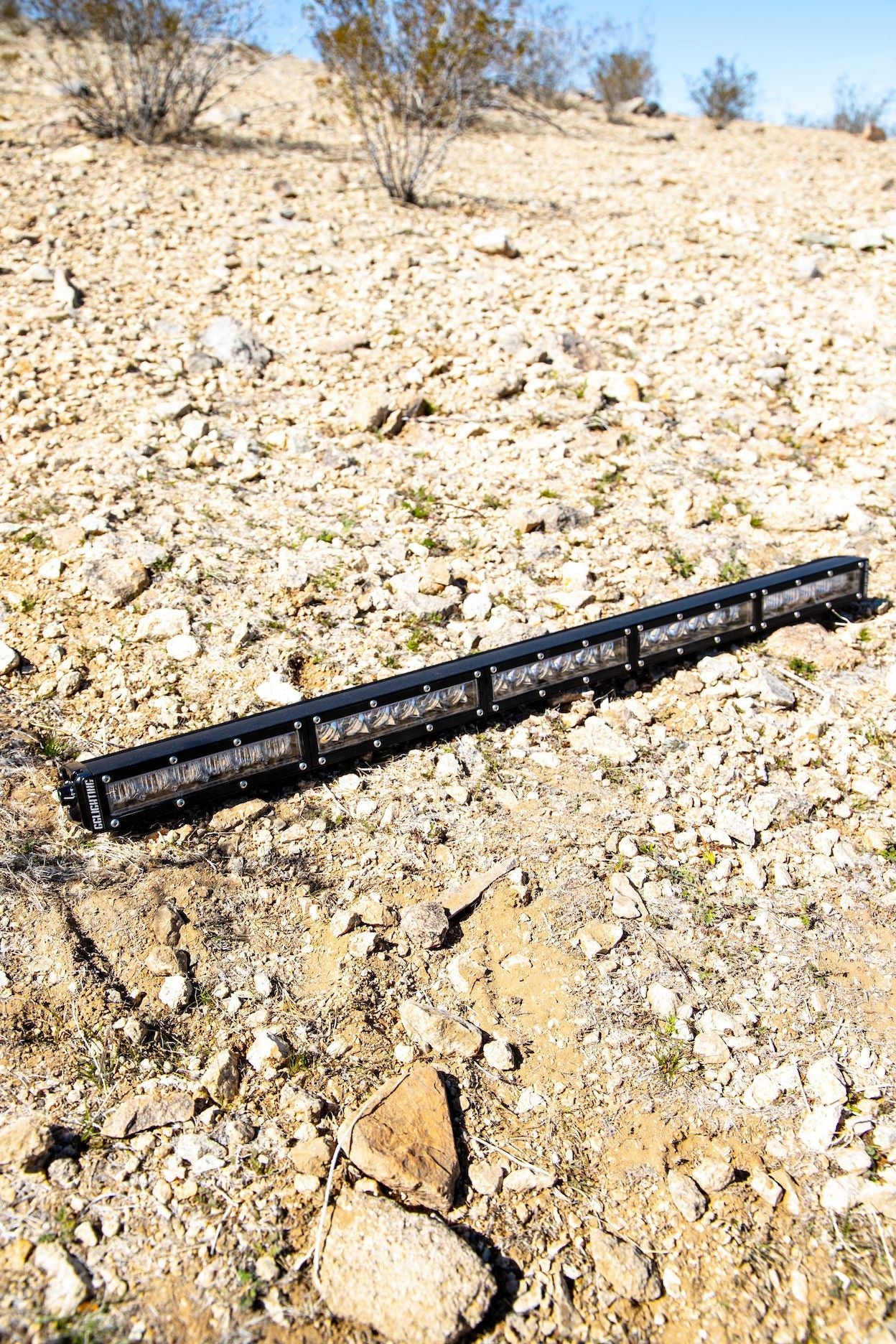 GGLighting 30-inch Race Series single-row LED light bar mounted on vehicle for off-road or racing illumination.