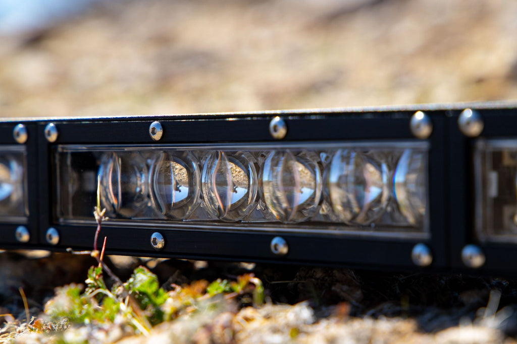 GGLighting 30-inch Race Series single-row LED light bar mounted on a vehicle for off-road illumination.