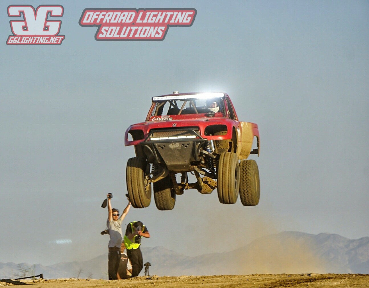 GGLighting 30-inch Race Series single-row LED light bar mounted on a vehicle for off-road illumination.