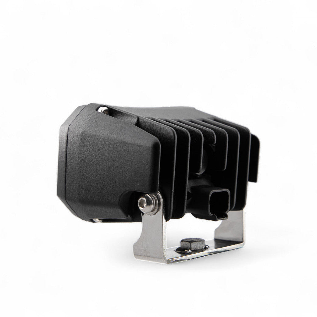 Pair of GP20 LED pods from GGLighting with no wiring harness, featuring compact, durable LED lights for off-road or automotive use.