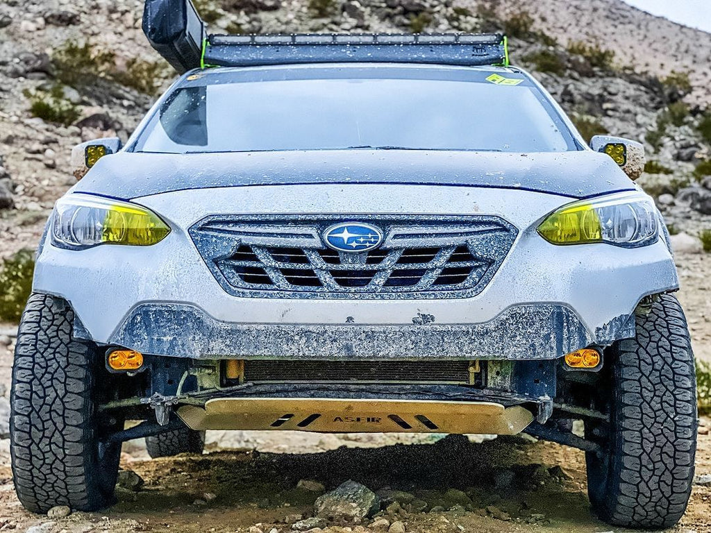 Pair of GGLighting GP20 LED Pods in amber color, designed for off-road vehicles with visible mounting brackets and LED lenses.