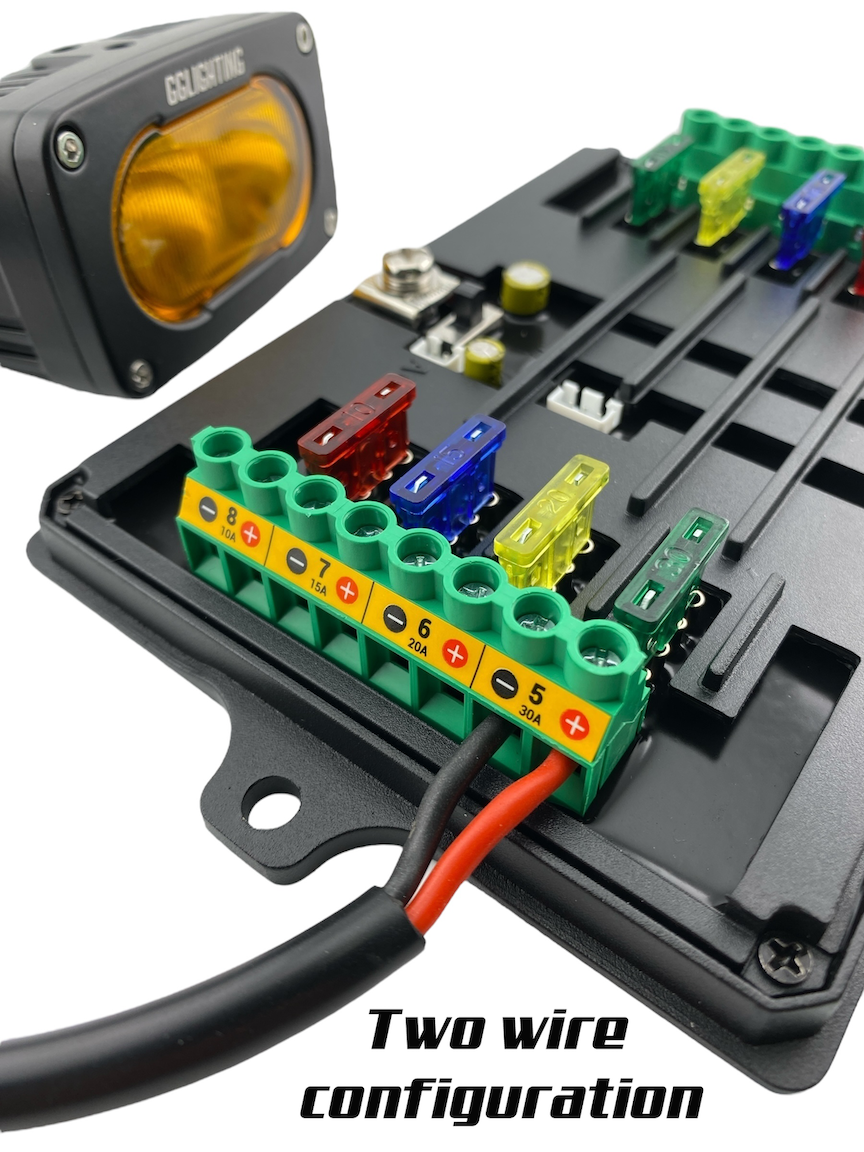 GGLighting 8-gang switch panel with RGB lighting, remote control, and Bluetooth app compatibility for smart home lighting control.