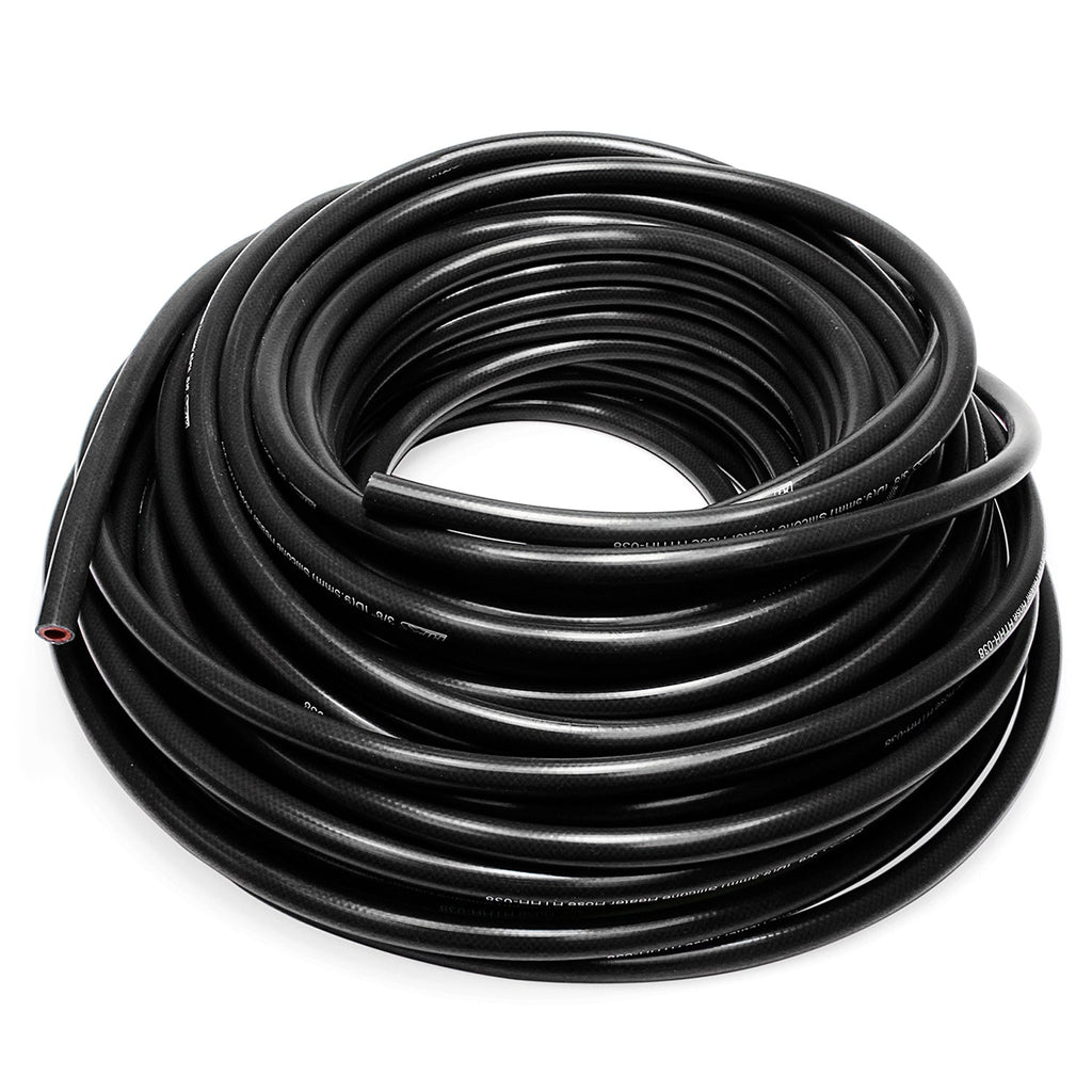 HPS High Temp 3/4" ID (19mm) Reinforced Silicone Heater Hose Black - 50F