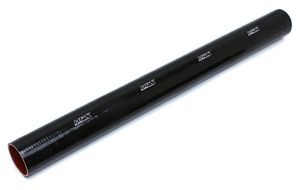 HPS 2-3/4" ID, 1 Foot Length, Silicone Straight Coupler Tube Hose, High Temp 4-ply Reinforced, Black, 70mm ID