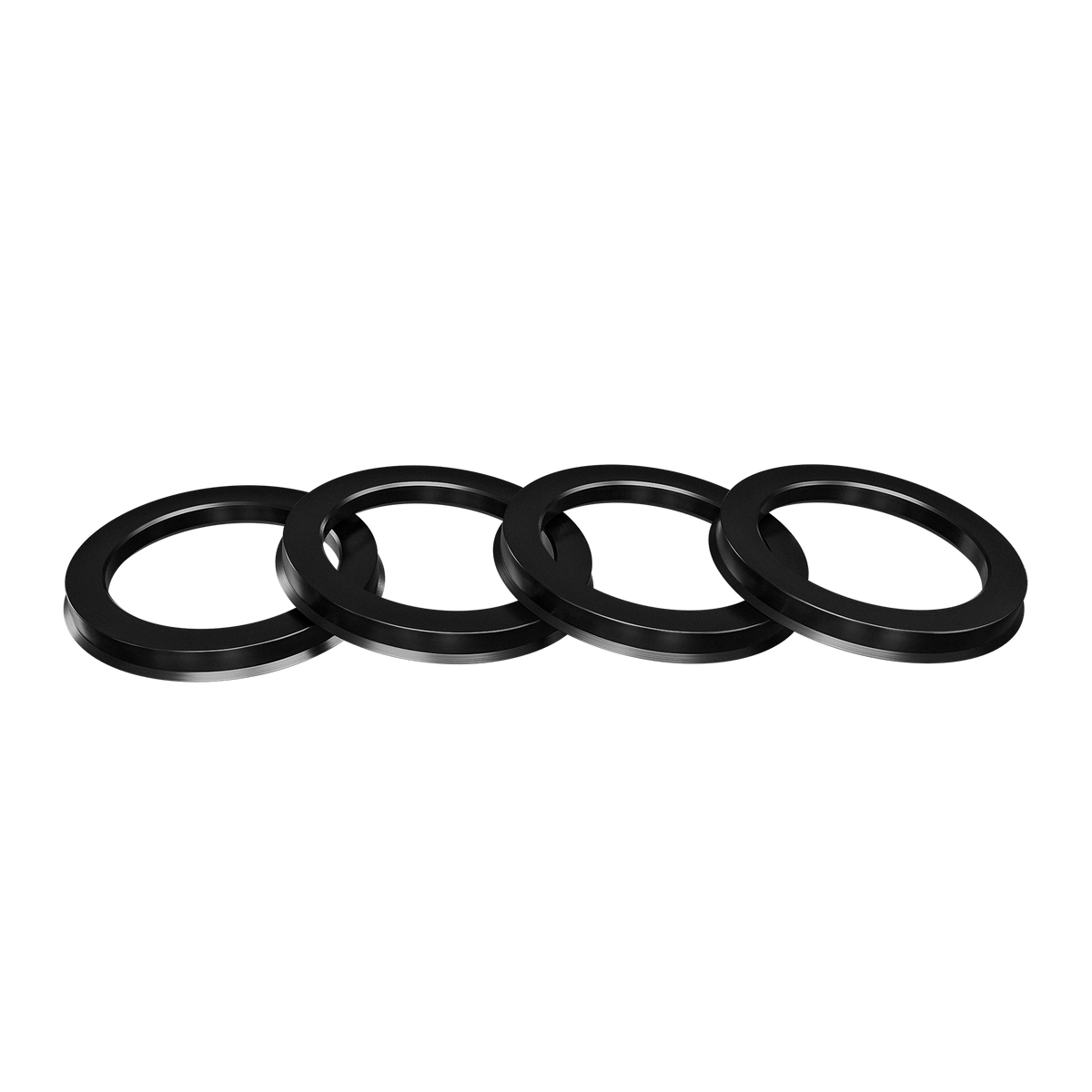 SSW Offroad hubcentric rings for vehicle wheel hub centering, shown in black with precise fitting edges and smooth finish.
