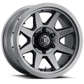 Vinyasa Automotive 17x8.5-inch titanium aluminum alloy wheel with a modern, multi-spoke design.