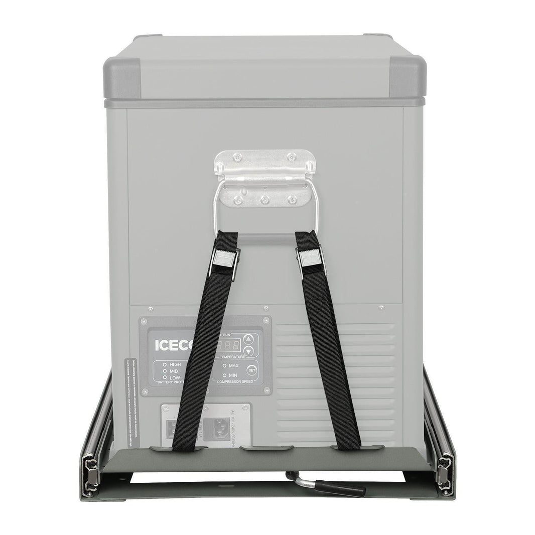 Inca Overland Outfitters fridge slide mount accessories for JPPro, VL45, APL35, VL35Pro, VL45Pro, compatible with ICECO fridges.
