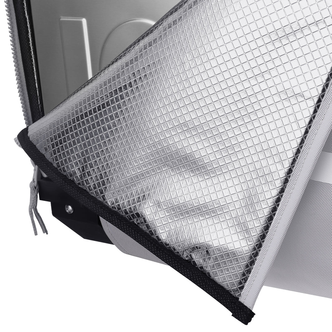 Gray insulated protective cover for APL55 by ICECO, designed to shield and insulate ICECO appliances.