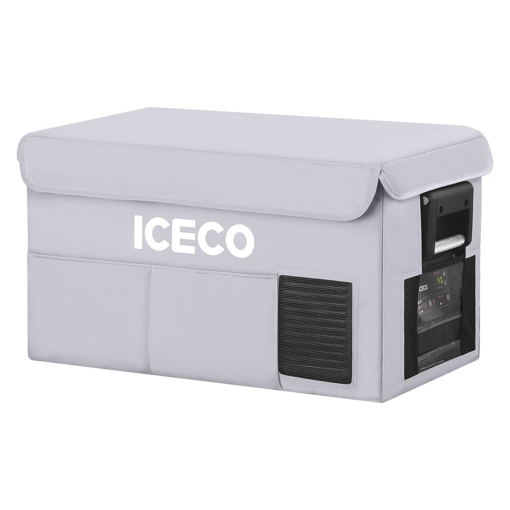 Gray VL35ProS insulated protective cover by ICECO, designed for Inca Overland Outfitters accessories, providing durable insulation and protection.