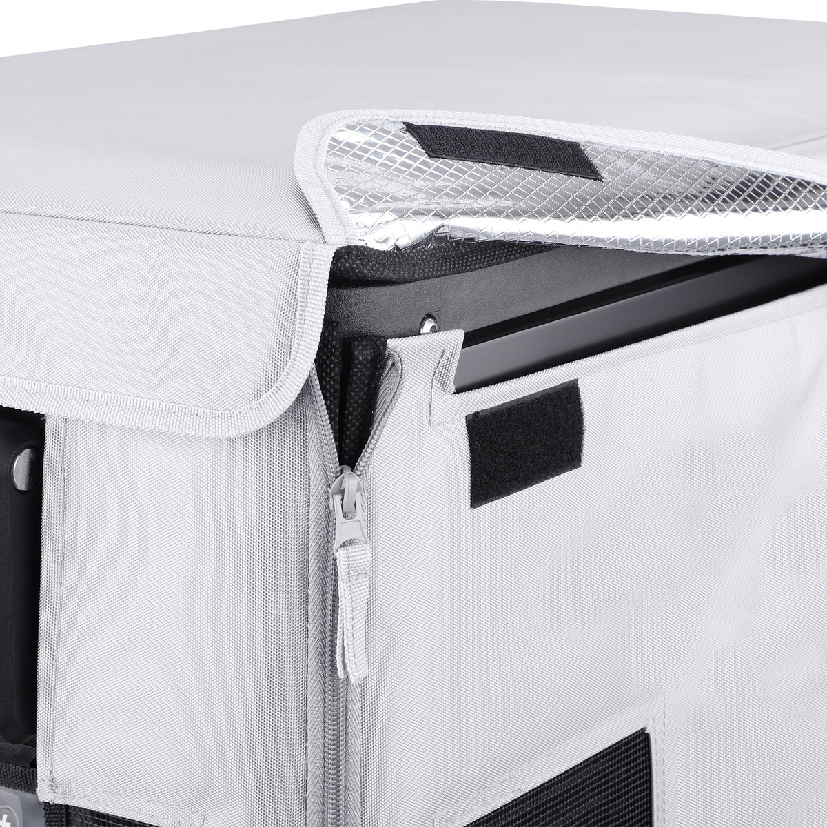 Gray insulated protective cover for VL35ProS by ICECO, designed to shield and insulate the device.