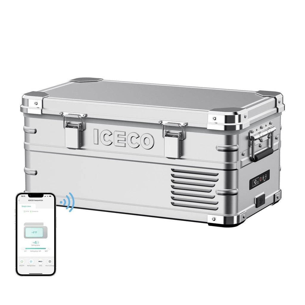 Inca Overland Outfitters APL20 aluminum freezer, 20L single-zone ice chest by ICECO, silver, lightweight and durable for outdoor use